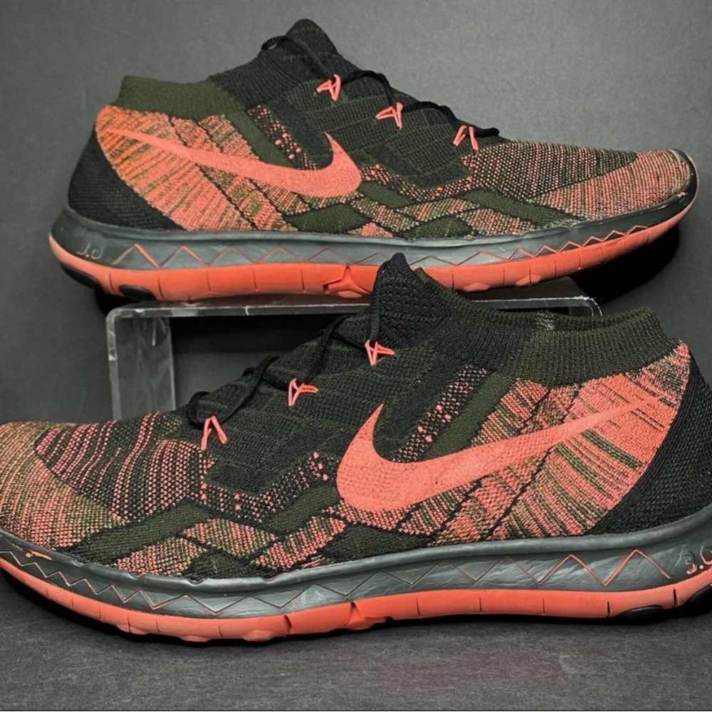 Nike Free 3.0 Flyknit Black
Orange Men's size 14